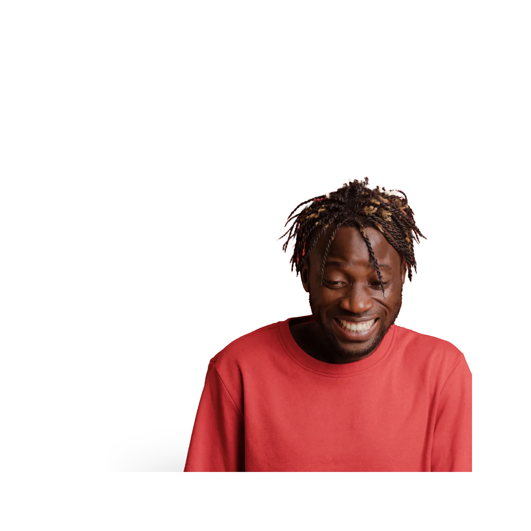 Mann mit Daten im Hintergrund